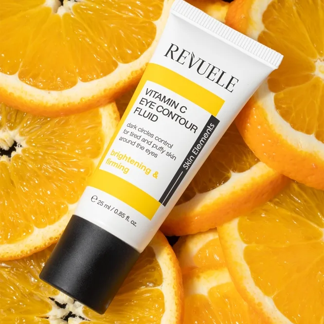 Revuele Vitamin C Eye Contour Fluid Uppljusande ögonkräm för att behandla mörka cirklar 25 ml