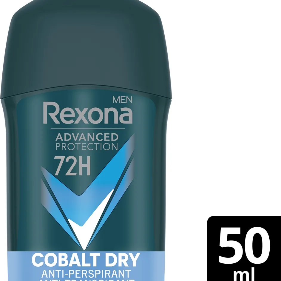 Rexona Men Advanced Protection Cobalt Dry Antiperspirantstift 72 tim för män Cobalt Dry 50 ml
