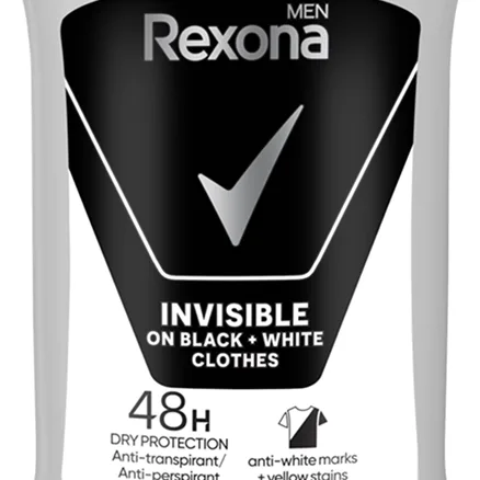 Rexona Men Invisible Antiperspirantstift För att behandla vita fläckar 48 H 50 ml