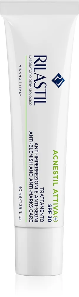 Rilastil Acnestil Attiva (+) Ansigtscreme til at behandle hud imperfektioner SPF 30 40 ml