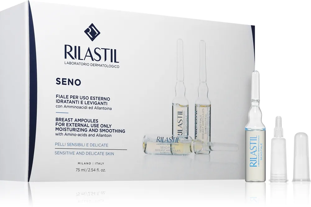 Rilastil Brystoppstrammende serum for dekolletage og bryster i 15x5 ml hetteglass