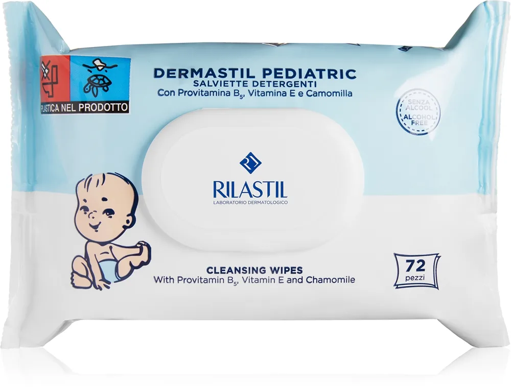 Rilastil Dermastil Pediatric Milda rengöringsservetter för barn 72 st.