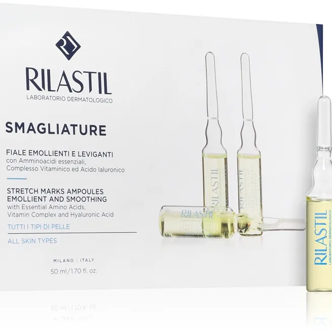 Rilastil Stretch Marks Utjämnade serum för hudbristningar I ampuller 10 x 5 ml