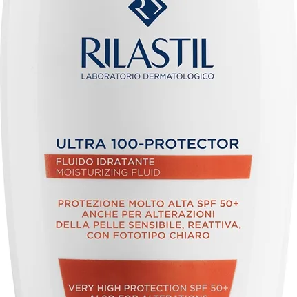 Rilastil Ultra 100-Protector Fuktgivande skyddsvätska för känslig hud SPF 50+ 50 ml