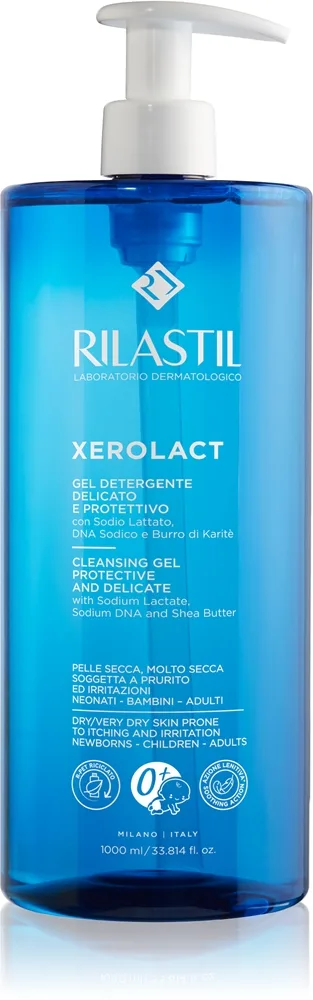 Rilastil Xerolact Cleansing Gel Mild rensegel til tør og meget tør hud 1000 ml
