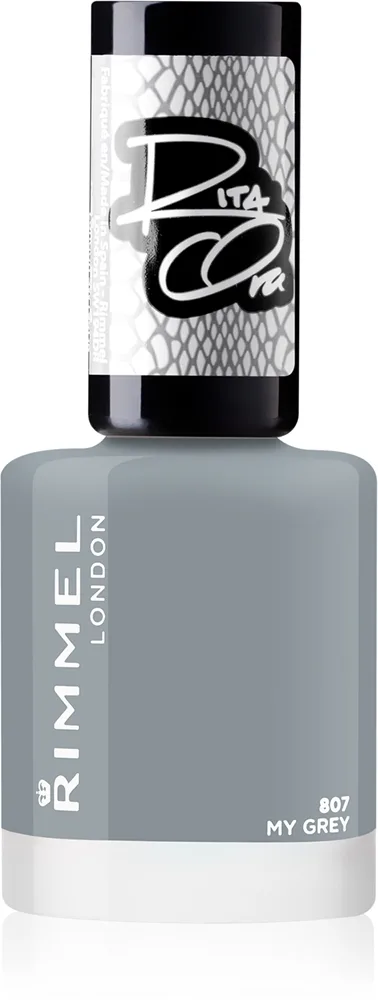Rimmel 60 Seconds By Rita Ora Hurtigttørrende neglelak Skygge 807 My Grey 8 ml