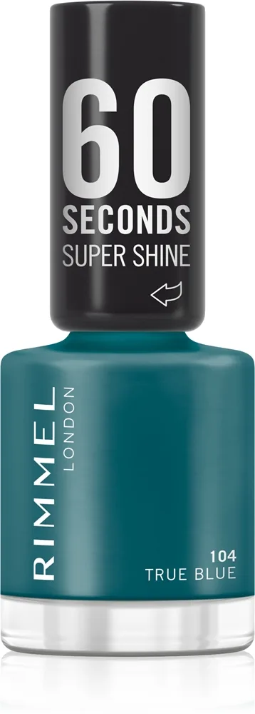 Rimmel 60 Seconds Super Shine Neglelak Skygge 104 True Blue 8 ml