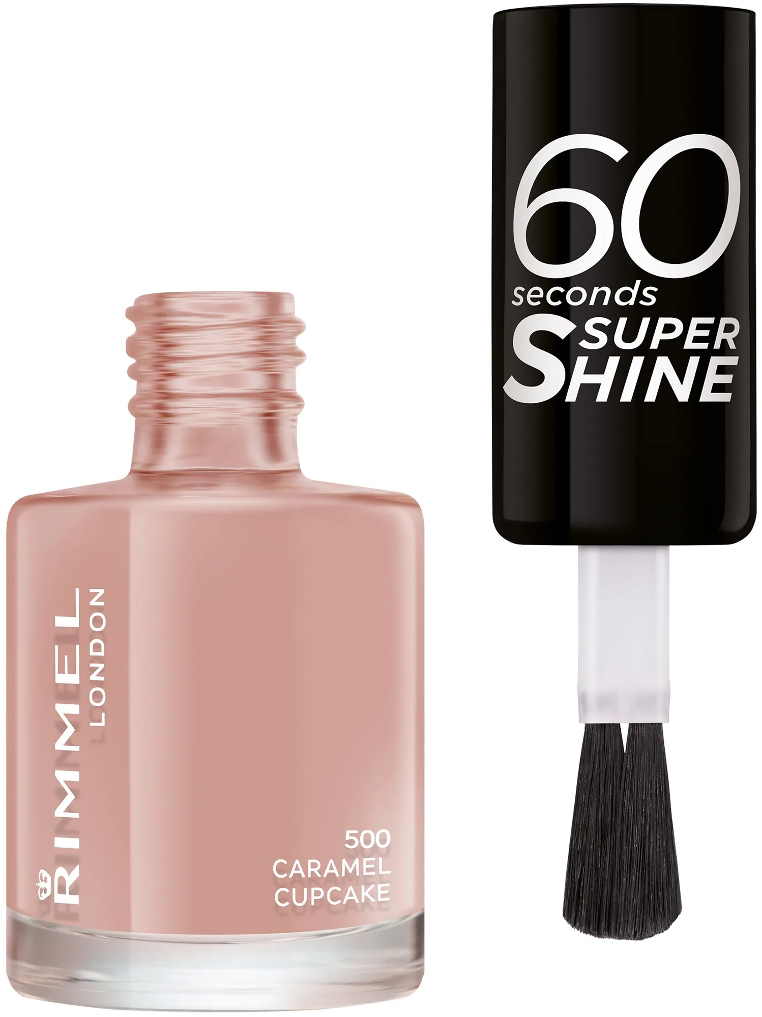 Rimmel 60 Seconds Super Shine Nagellack Skugga 500 Caramel Cupcake 8 ml