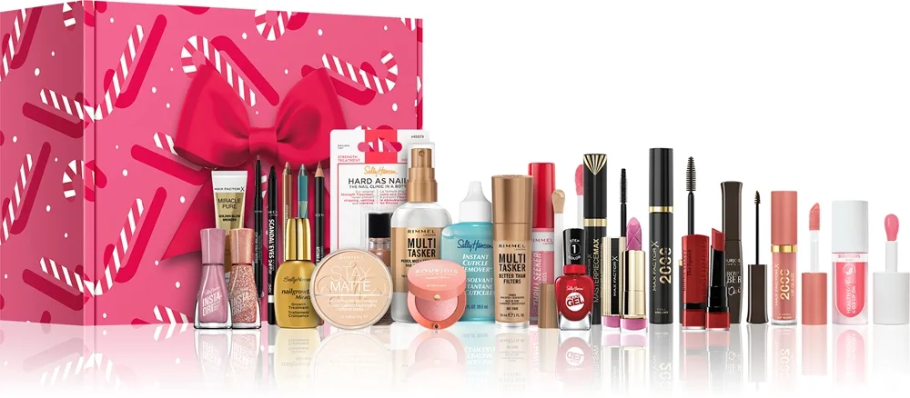 Rimmel Advent Calendar DIY Candy Glam (x Sally Hansen, Max Factor & Bourjois) Julkalender Begränsad Edition 1 st.