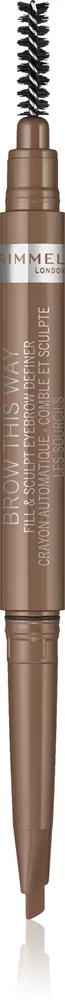 Rimmel Brow This Way kulmakynä mukana harja 2in1 sävy 001 Blonde 0,25 g