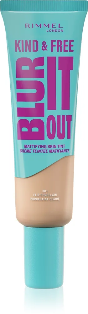 Rimmel Kind & Free Blur It Out Let farvet fugtighedscreme Skygge 001 Fair Porcelain 30 ml