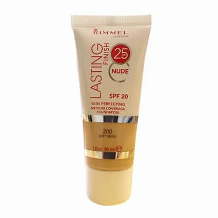 Rimmel Lasting Finish 25h Nude Foundation 200 Soft Beige 30ml