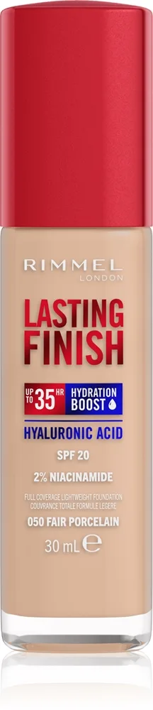 Rimmel Lasting Finish 35H Hydration Boost Återfuktande foundation SPF 20 Skugga 050 Fair Porcelain 30 ml