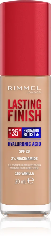 Rimmel Lasting Finish 35H Hydration Boost kosteuttava meikkivoide SPF 20 sävy 160 Vanilla 30 ml