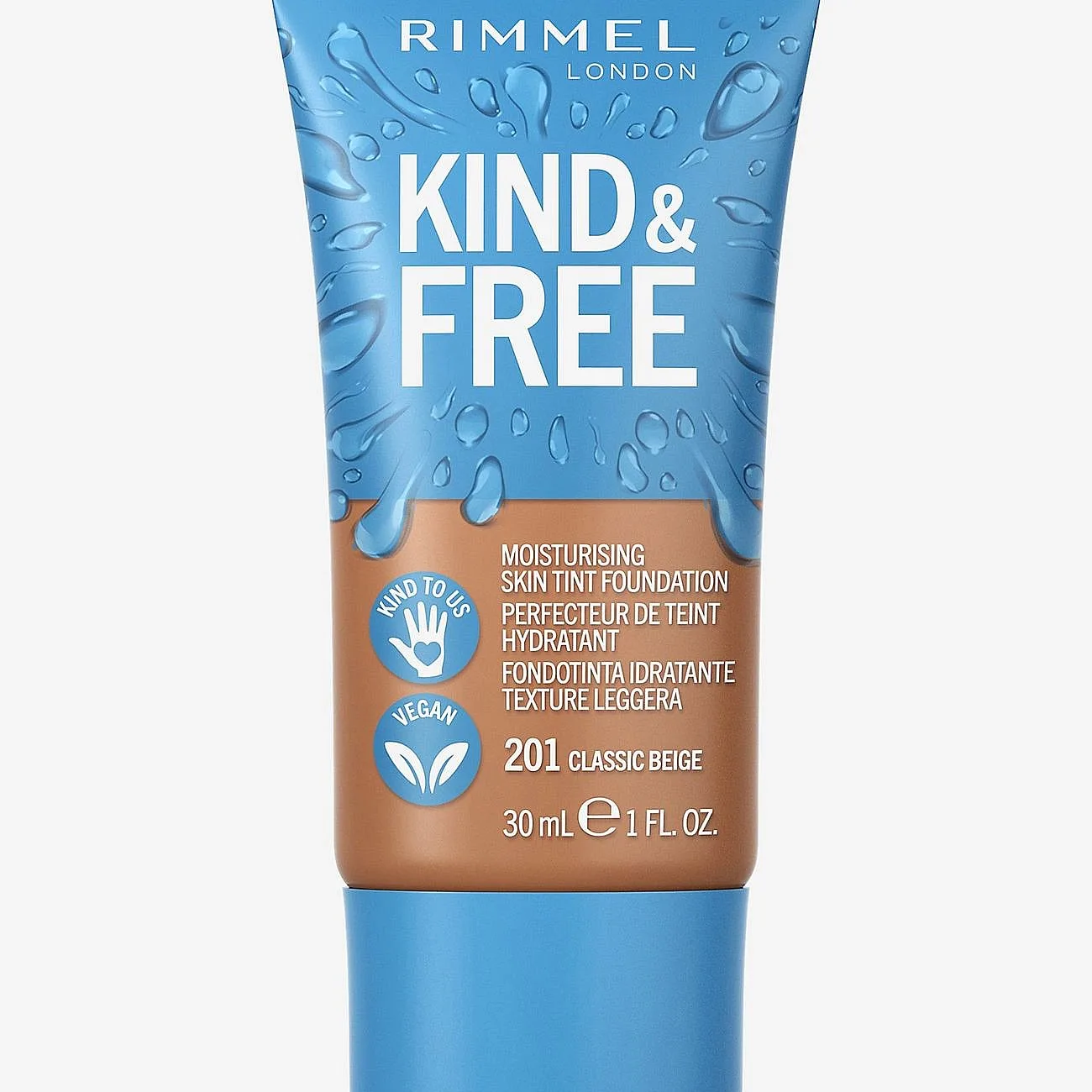 Rimmel London Kind & Free Moisturising Skin Tint Foundation 201 Classic Beige 30 g