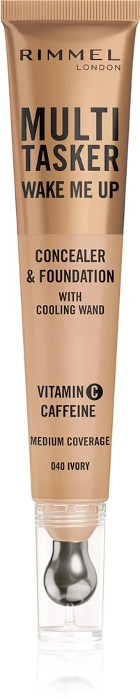 Rimmel Multi-Tasker Wake Me Up meikkivoide ja peitevoide ihon kirkastamiseen sävy 40 Ivory 20 ml