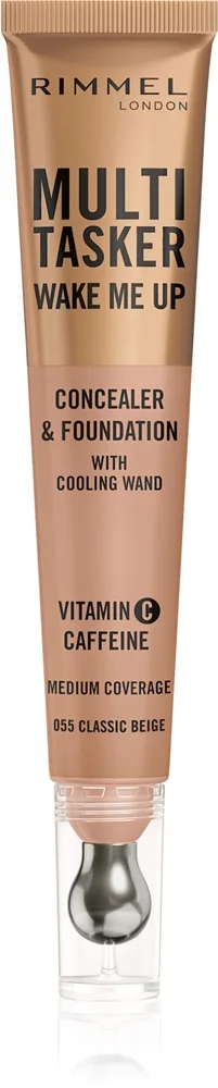 Rimmel Multi-Tasker Wake Me Up meikkivoide ja peitevoide ihon kirkastamiseen sävy 55 Classic Beige 20 ml