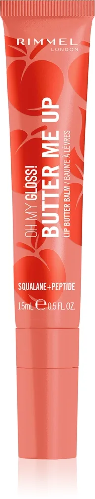 Rimmel Oh My Gloss! Butter Me Up kosteuttava huulibalsami sävy 010 Apricello 15 ml