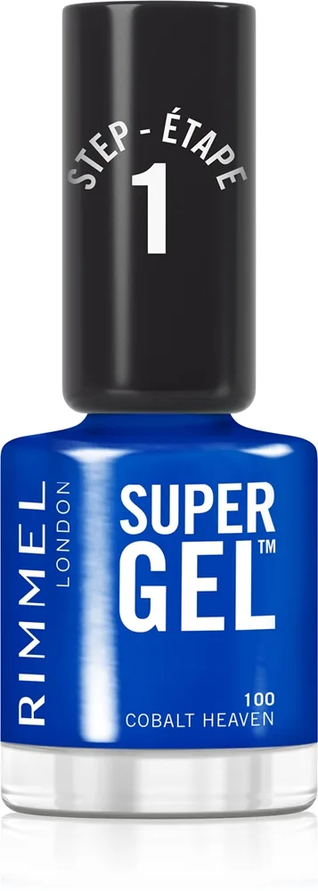 Rimmel Super Gel Geleneglelak uden UV/LED forsegling Skygge 100 Cobalt Heaven 12 ml