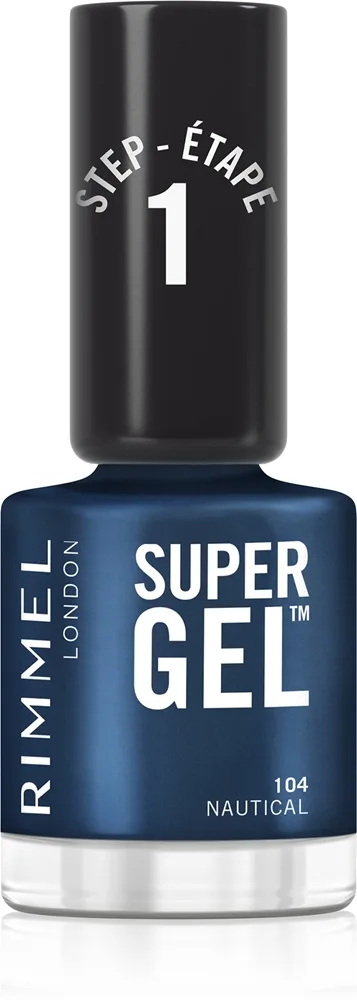 Rimmel Super Gel Geleneglelak uden UV/LED forsegling Skygge 104 Nautical 12 ml