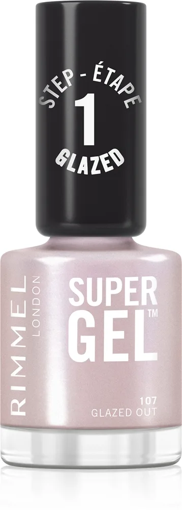 Rimmel Super Gel Geleneglelak uden UV/LED forsegling Skygge 107 Glazed Out 12 ml