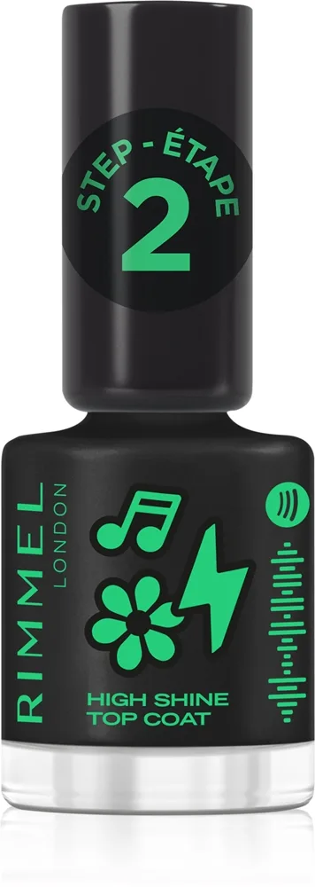Rimmel London Full Volume Super Gel Nail Polish Topcoat 001 High