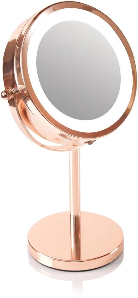 RIO Rose gold mirror make-up spejl med LED-lys 1 stk.