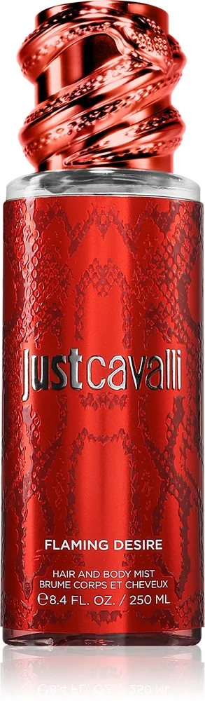 Roberto Cavalli Just Cavalli Mistflaming Desire hajustettu vartalo- ja hiussuihke naisille 250 ml