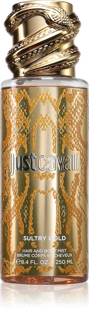 Roberto Cavalli Just Cavalli Sultry Gold hajustettu vartalo- ja hiussuihke naisille 250 ml