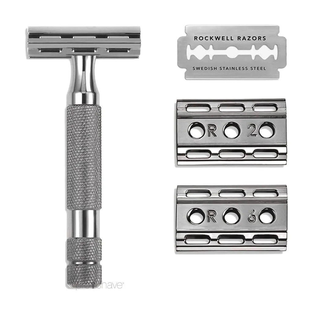 Rockwell Razors 6C Justerbar DE-Skraber, Gunmetal