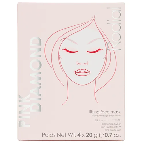 Rodial Pink Diamond Lifting Face Mask Lyftande dukmask för ansikte 4x1 st.