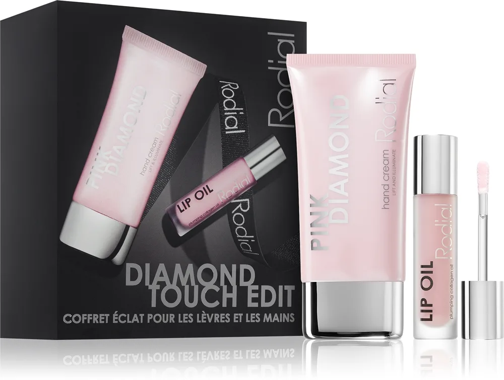 Rodial Pink Diamond Touch Edit lahjasetti kosteuttava ja kiiltoa antava