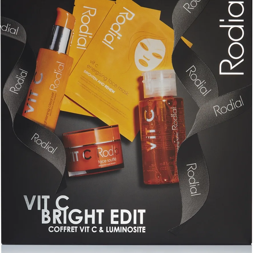 Rodial Vit C Bright Edit lahjasetti ihon kirkastamiseen sisältää C-vitamiinia