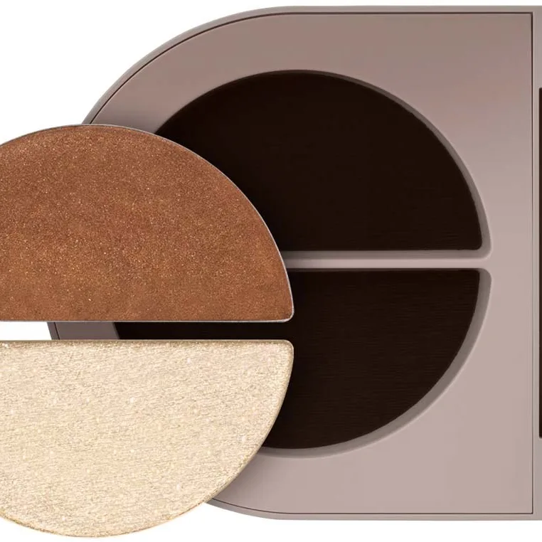 Rose Inc Satin And Shimmer Duet Eyeshadow Satin Cocoa And White Gold Shimmer