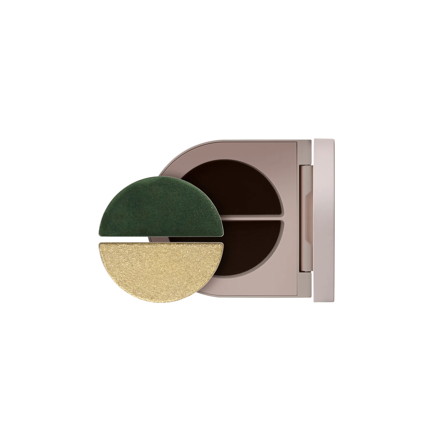 Rose Inc Satin And Shimmer Duet Eyeshadow Satin Olive And Khaki Shimmer