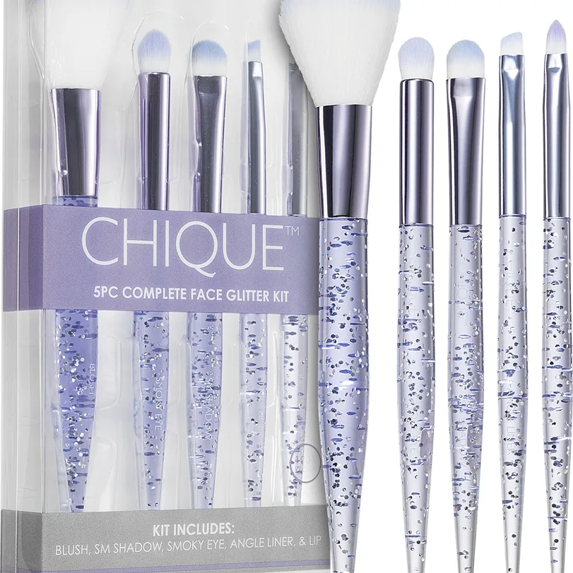 Royal and Langnickel Chique Glitter Set av borstar För perfekt utseende 5 st.