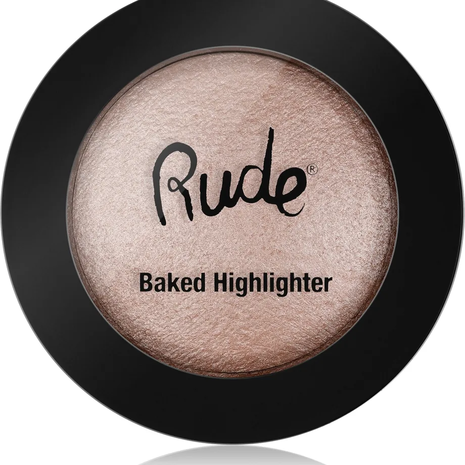 Rude Cosmetics Baked Highlighter Professionell pressat highlighter-puder Skugga All Eyes On Me 7 g