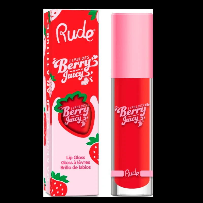 RUDE Cosmetics Berry Juicy Lip Gloss Code Red (1 stk)