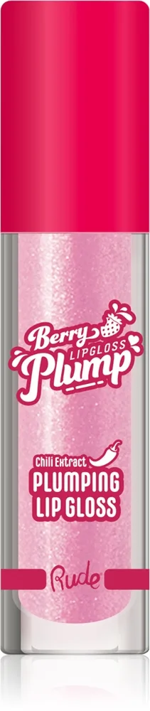 Rude Cosmetics Berry Plump Fugtende læbeglans med volumeneffekt Skygge Pink Sugar 4 g