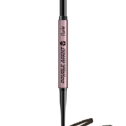 Rude Cosmetics Double Agent 2 in 1 Eyebrow Pencil & Powder Black Brown 0 g