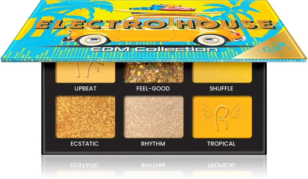 Rude Cosmetics EDM Collection luomiväripaletti sävy Electro House 6 g