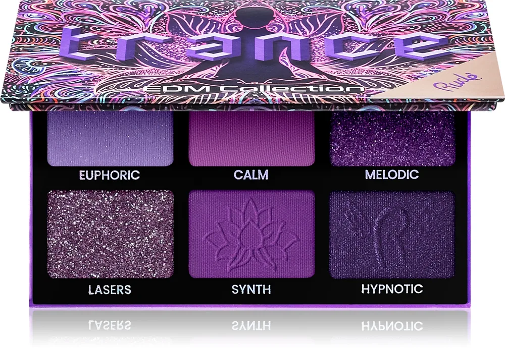 Rude Cosmetics EDM Collection luomiväripaletti sävy Trance 6 g