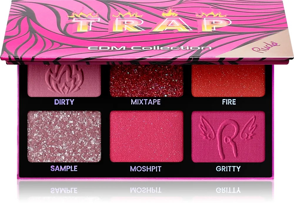 Rude Cosmetics EDM Collection luomiväripaletti sävy Trap 6 g