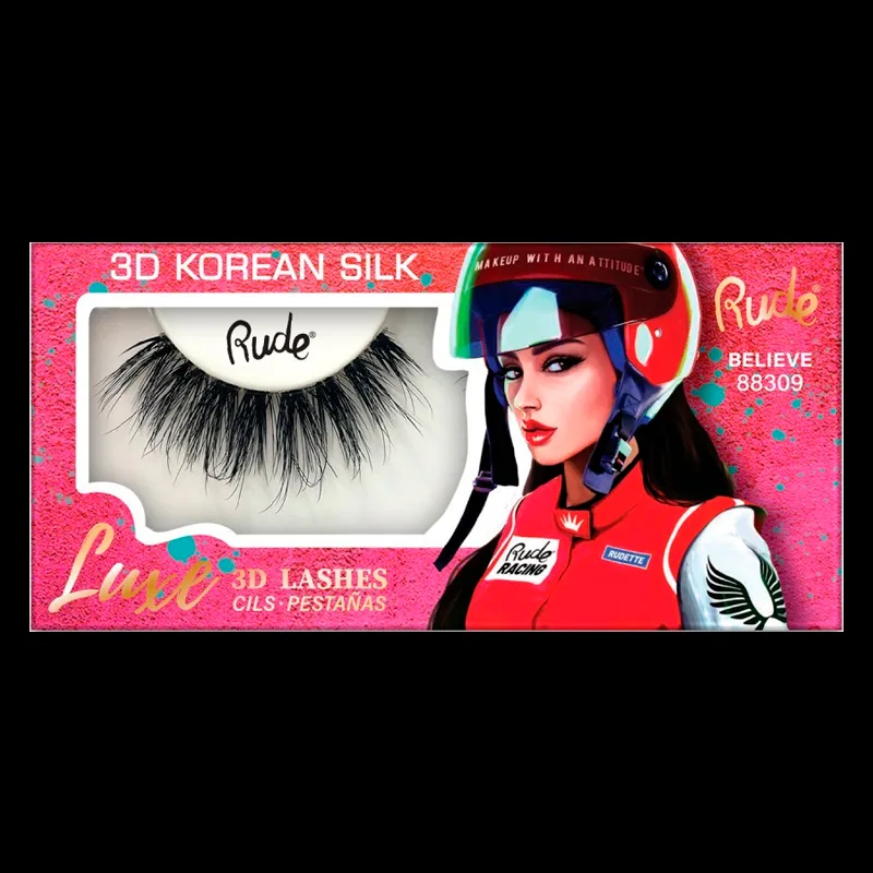 RUDE Cosmetics Luxe 3D Lashes Korean Silk Believe (1 stk)