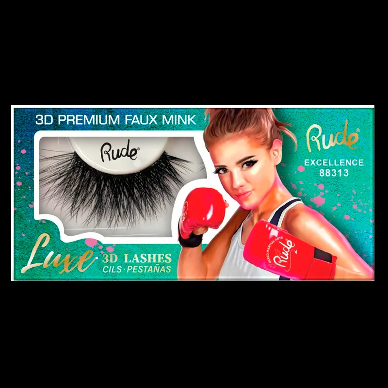 RUDE Cosmetics Luxe 3D Lashes Premium Faux Mink Excellence (1 stk)