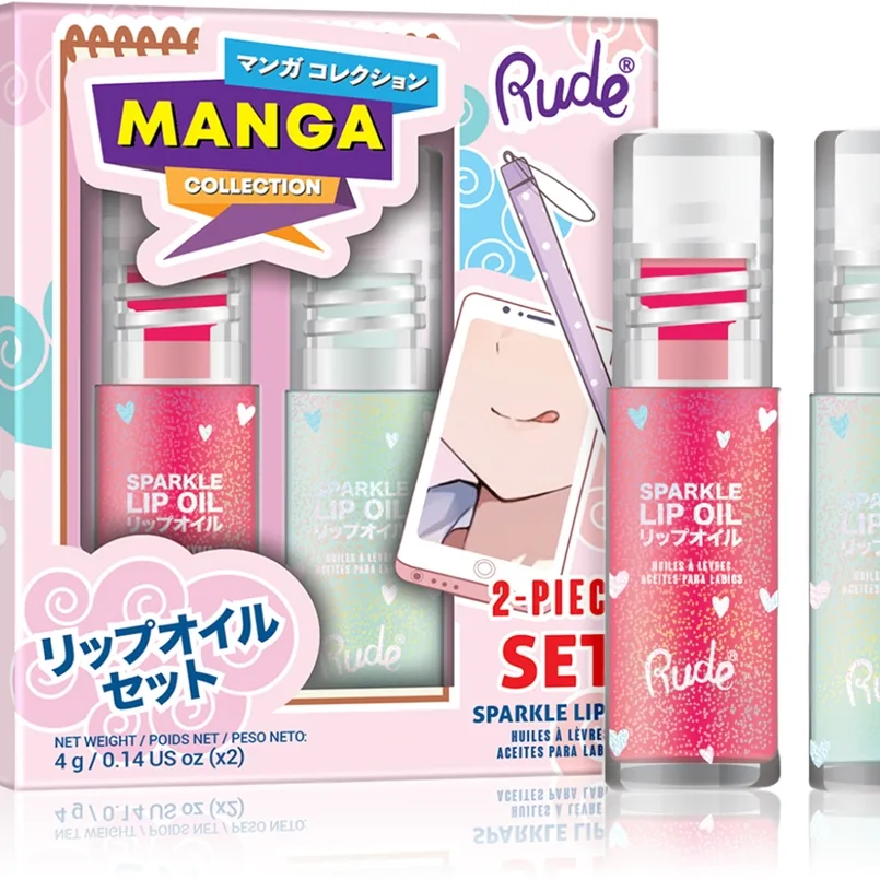 Rude Cosmetics Manga Collection huulimeikkisetti Strawberry And Grape Duo