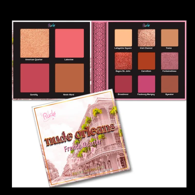 RUDE Cosmetics Nude Orleans Face & Eye Palette (1 stk)