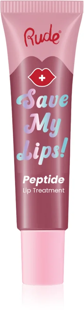 Rude Cosmetics Save My Lips Nærende og fugtgivende læbepomade med peptider Skygge Lychee 15 ml