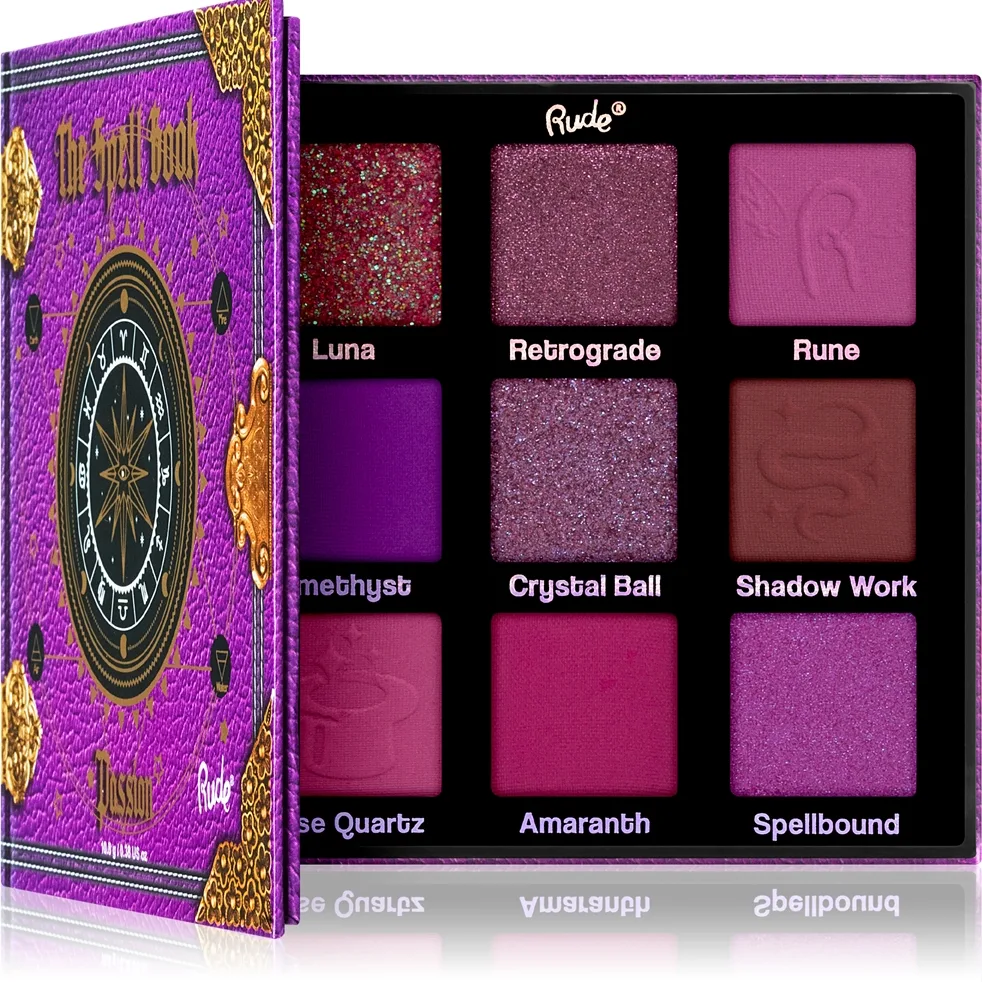 Rude Cosmetics The Spell Book luomiväripaletti sävy Passion 10.8 g