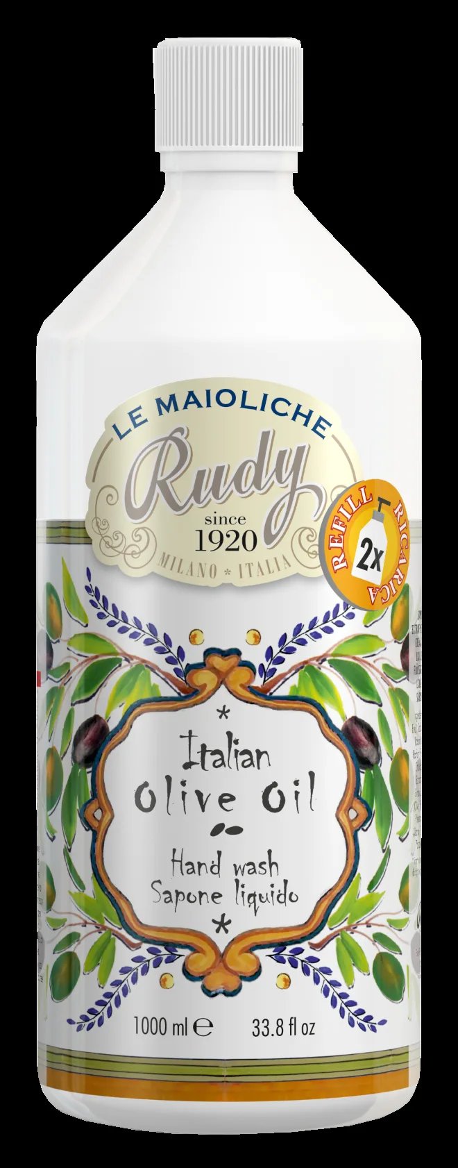 Rudy Italian Olive Oil Le Maioliche Hand Wash Refill 1000 ml